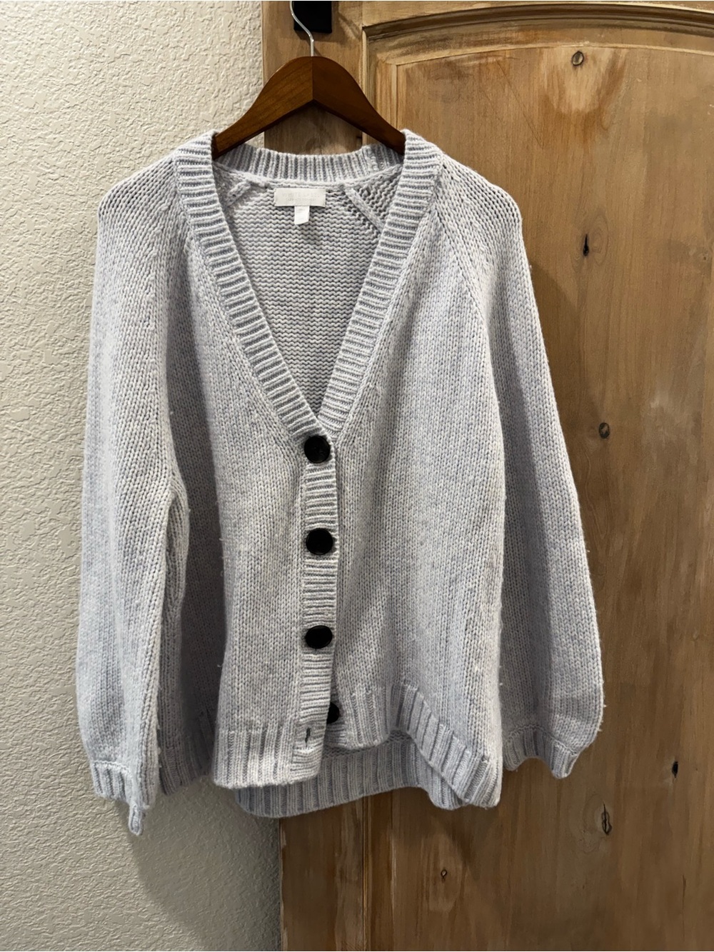 The White Company Very Subtle Blue V-Neck Button Cardigan